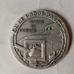Médaille Simserhof  «  on ne passe pas » ww1