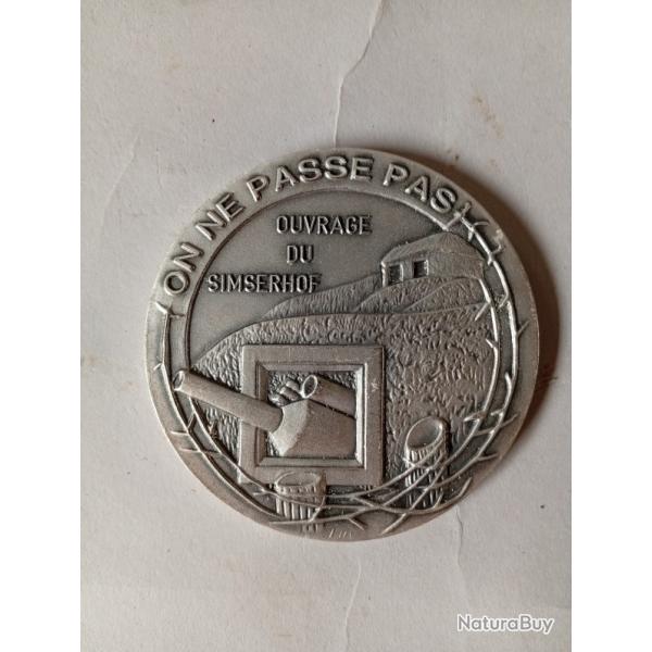 Mdaille Simserhof    on ne passe pas  ww1