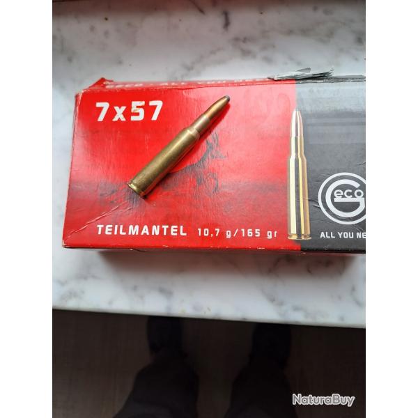 Cartouche de chasse  calibre  7x57....