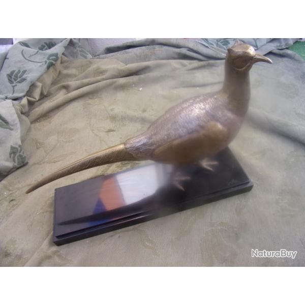 sculpture en bronze  de faisan Ignacio Gallo priode XX eme sicle1925-1940