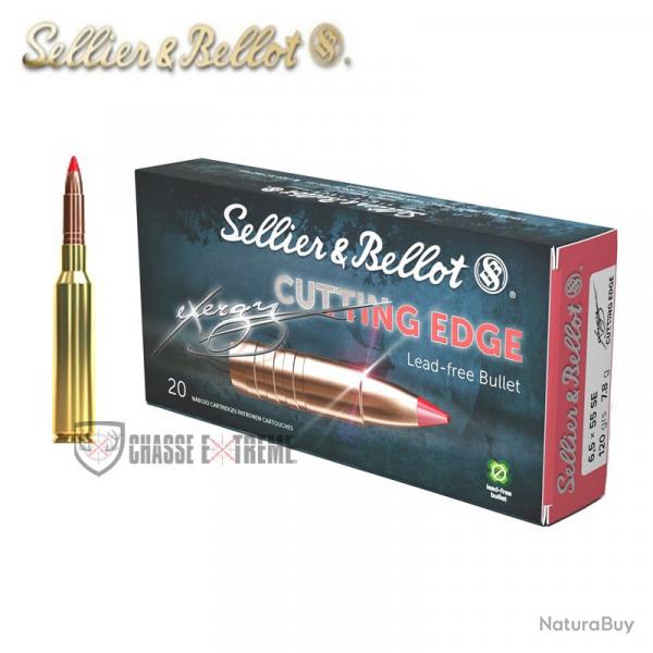 20 Munitions S&B Exergy Edge Cal 6,5x55SE 120Gr TXRGCE