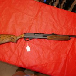 Fusil à pompe REMINGTON 870 crosse lamellée collé en 12/76 canon spécial balle