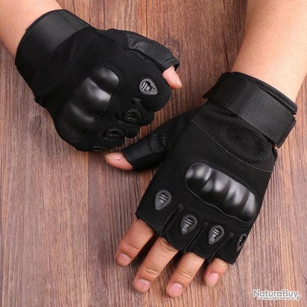 Mitaines tactiques noires - livraison gratuite