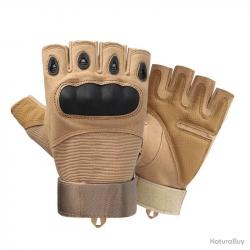 Mitaines tactiques en nylon kaki - livraison gratuite