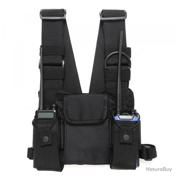 Harnais de poitrine pour radio/communication et documents - LIVRAISON GRATUITE