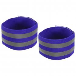 Lot de 2 brassards de sécurité réfléchissants - bleu - LIVRAISON GRATUITE