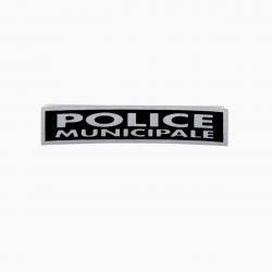 Bandeau ID Police municipale Fond Noir Police Municipale 10 x 2 cm