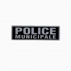 Bandeau ID Police municipale Fond Noir Police Municipale 10 x 3 cm