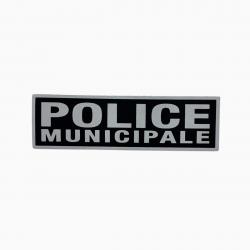 Bandeau ID Police municipale Fond Noir Police Municipale 15,5 x 4,5 cm