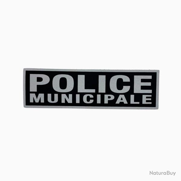 Bandeau ID Police municipale Fond Noir Police Municipale 15,5 x 4,5 cm