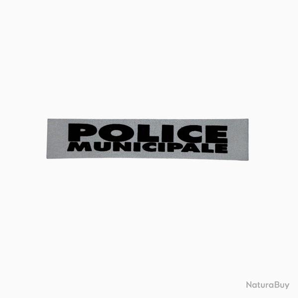 Bandeau ID Police municipale Fond Gris Police Municipale 10 x 2 cm Gris rtro-rflchissant