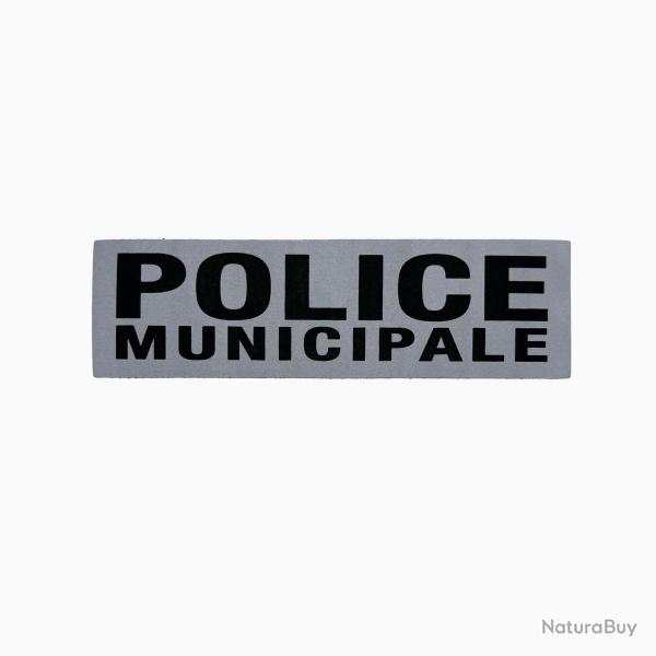 Bandeau ID Police municipale Fond Gris Police Municipale 15,5 x 4,5 cm Gris rtro-rflchissant