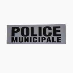 Bandeau ID Police municipale Fond Gris Police Municipale 10 x 30 cm Gris rétro-réfléchissant