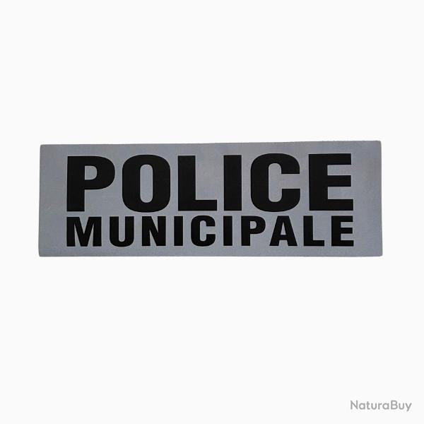 Bandeau ID Police municipale Fond Gris Police Municipale 10 x 30 cm Gris rtro-rflchissant