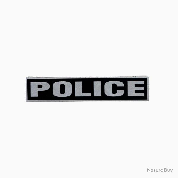 Bandeau ID Police Fond Noir Noir Police 10 x 2 cm