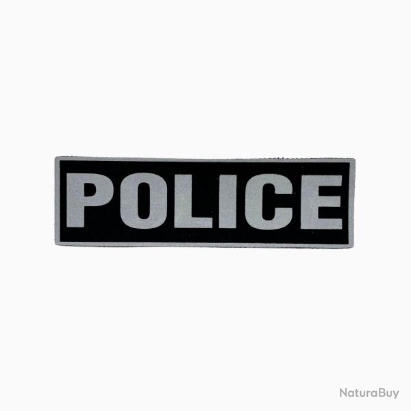 Bandeau ID Police Fond Noir Noir Police 10 x 3 cm