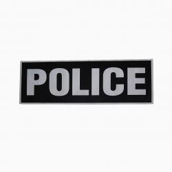 Bandeau ID Police Fond Noir Noir Police 10 x 30 cm