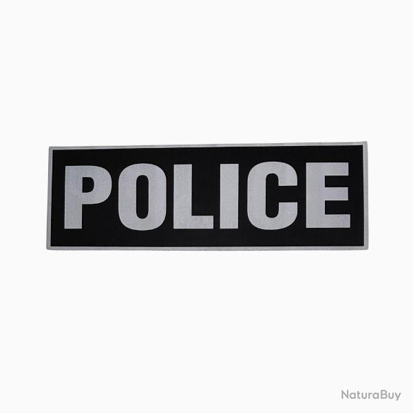 Bandeau ID Police Fond Noir Noir Police 10 x 30 cm