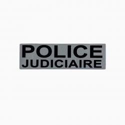 Bandeau ID Police Judiciaire Fond Gris 10 x 3 cm Police Judiciaire Gris rétro-réfléchissant