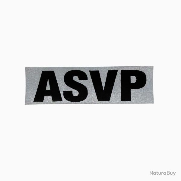 Bandeau ID ASVP Fond Gris ASVP 10 x 3 cm Gris rtro-rflchissant