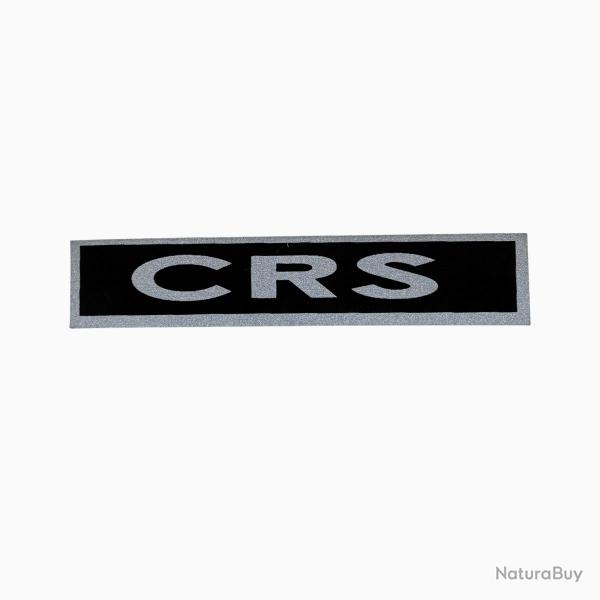 Bandeau ID CRS Rtro-Rflchissant Fond Noir Noir CRS 10 x 2 cm