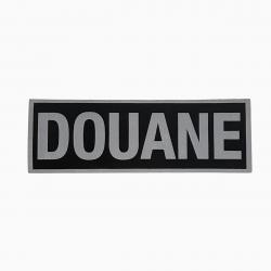 Bandeau ID Douane rétro-réfléchissant Fond Noir Noir Douane 10 x 30 cm