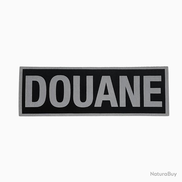 Bandeau ID Douane rtro-rflchissant Fond Noir Noir Douane 10 x 30 cm