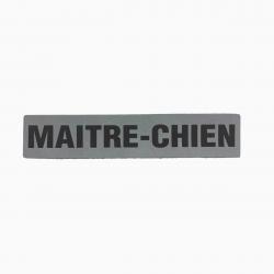 Bandeau ID Maitre chien Rétro-réfléchissant Fond Gris Maitre Chien 10 x 2 cm Gris rétro-réfléchissan
