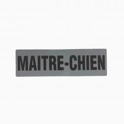 Bandeau ID Maitre chien Rétro-réfléchissant Fond Gris Maitre Chien 10 x 3 cm Gris rétro-réfléchissan