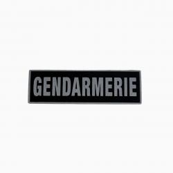 Bandeau ID Gendarmerie rétro-réfléchissant Fond Noir Noir Gendarmerie 10 x 3 cm