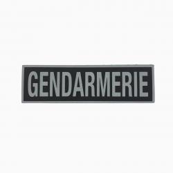 Bandeau ID Gendarmerie rétro-réfléchissant Fond Noir Noir Gendarmerie 15,5 x 4,5 cm