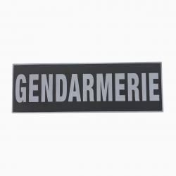 Bandeau ID Gendarmerie rétro-réfléchissant Fond Noir Noir Gendarmerie 10 x 30 cm