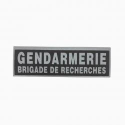 Bandeau ID Gendarmerie Brigade de recherche Fond Noir Noir Gendarmerie Brigade de Recherches 10 x 3 