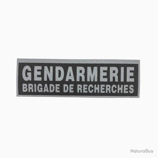 Bandeau ID Gendarmerie Brigade de recherche Fond Noir Noir Gendarmerie Brigade de Recherches 10 x 3 