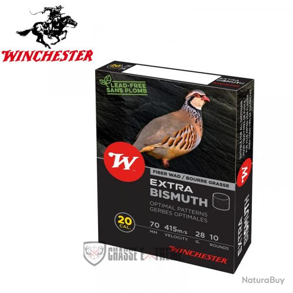 10 Cartouches WINCHESTER Extra Bismuth 28g Cal 20/70 Pb 4