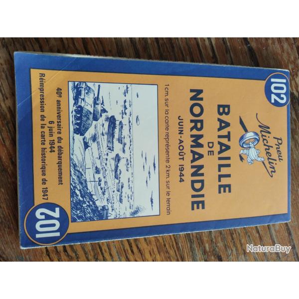 Carte gographique de la bataille Normandie 40 me anniversaire du dbarquement