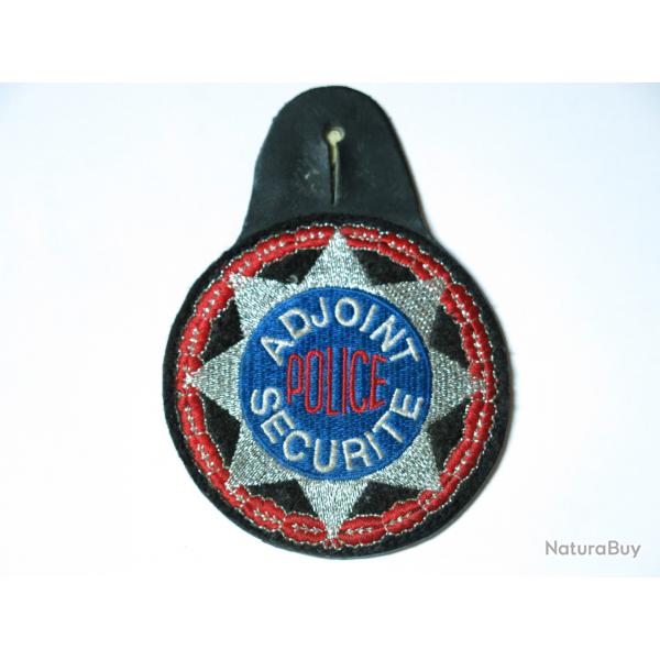 Ecusson tissu Police adjoint securit  ref ba88