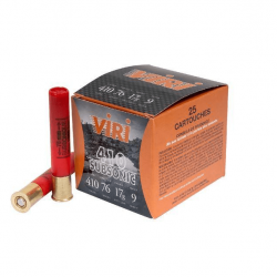 Lot de 125 cartouches VIRI 410 17G BJ PB7 SUBSO