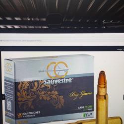 Sauvestre calibre 30-06 fip battue 175gr/11.3g boîte de 20 munitions