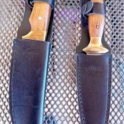 Couteau et Dague de chasse Léopard avec ètuis (Voir Photos)