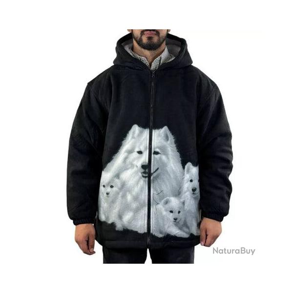 Polaire Sherpa unisexe  imprim animal Dog Black