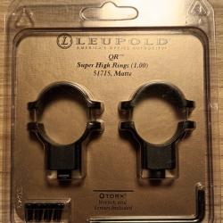 Colliers LEUPOLD QR Diamètre 25,4mmHauteur 12mm