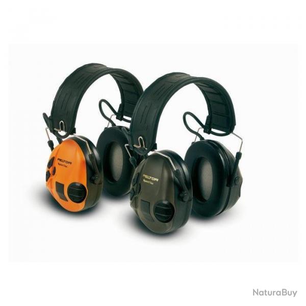 Wahoo ! Casque anti-bruit lectronique Peltor SportTac Noir/Rouge - Vert/Orange