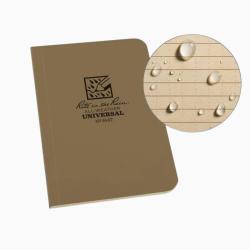 Carnet Relié Imperméable 9x13 Tan