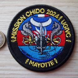 écusson cyclone Chido unité gendarmerie identification victimes de catastrophe Mayotte 2024
