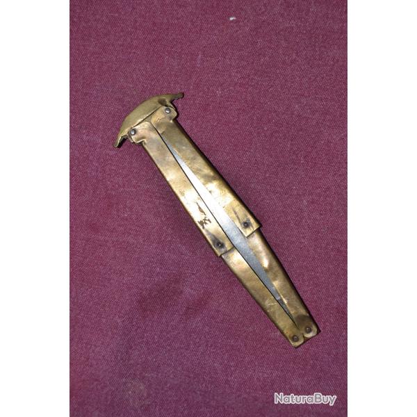 couteau papillon pliant de poilu guerre de 14-18 tranche verdun