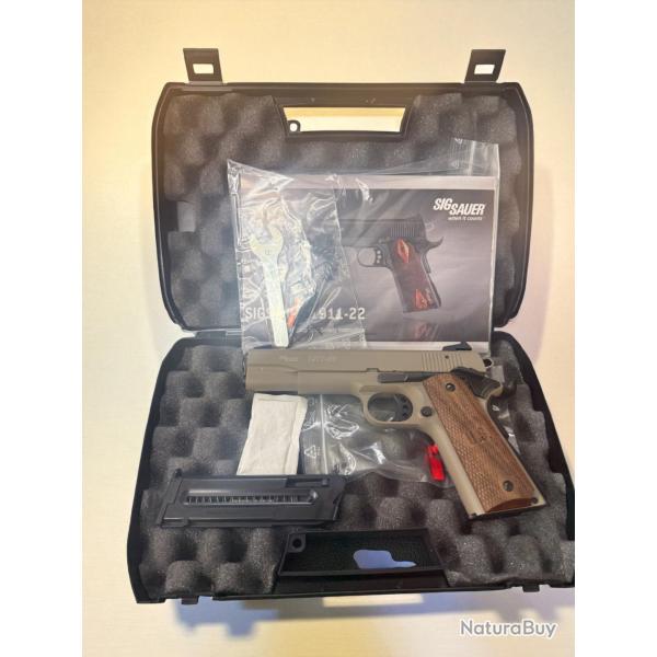 PISTOLET SIG SAUER 1911-22 GSR DESERT TAN CALIBRE 22 LR
