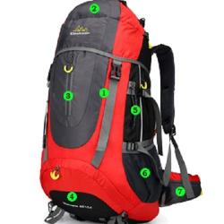 Sac à Dos Grande Capacité 70L Trekking Randonnée Escalade Pêche Chasse Multi-poches