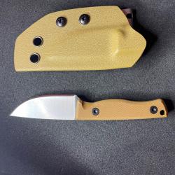 Couteau edc 420 couteau à col pointu en acier, inoxydable avec gaine Kydex