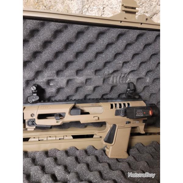 Glock 19 x coyote avec crosse micro roni